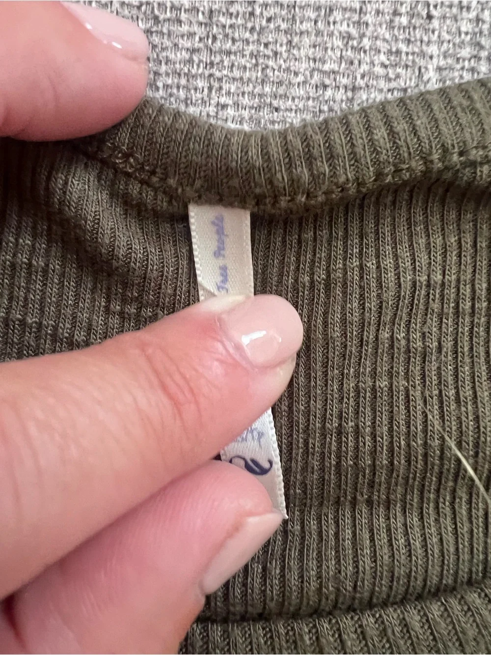 Free people Olive Ribbed Tank Top - Women